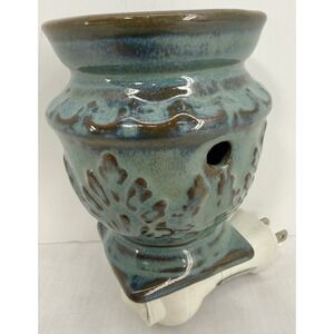 Scentsy Wax Warmer MILANO Plug-In Wall Renaissance Blue with Brown Highlights